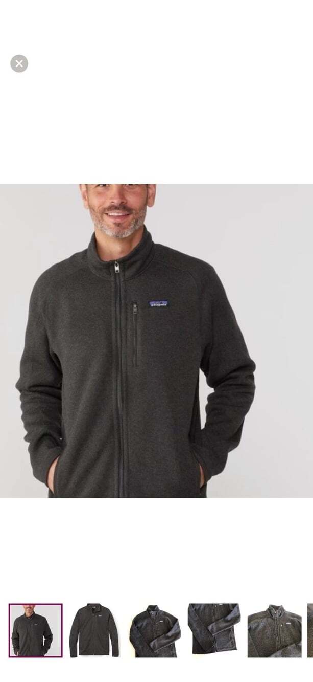 Mens Patagonia charcoal fleece lined jacket